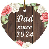 Dad Since 2024 - Heart Ornament A