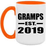 Gramps Established EST. 2019 - 15oz Accent Mug Orange