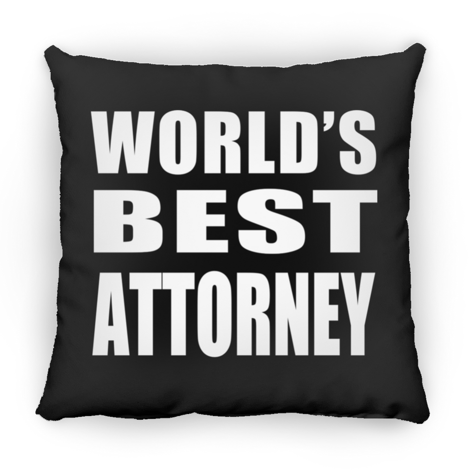 World's Best Attorney - Throw Pillow Black