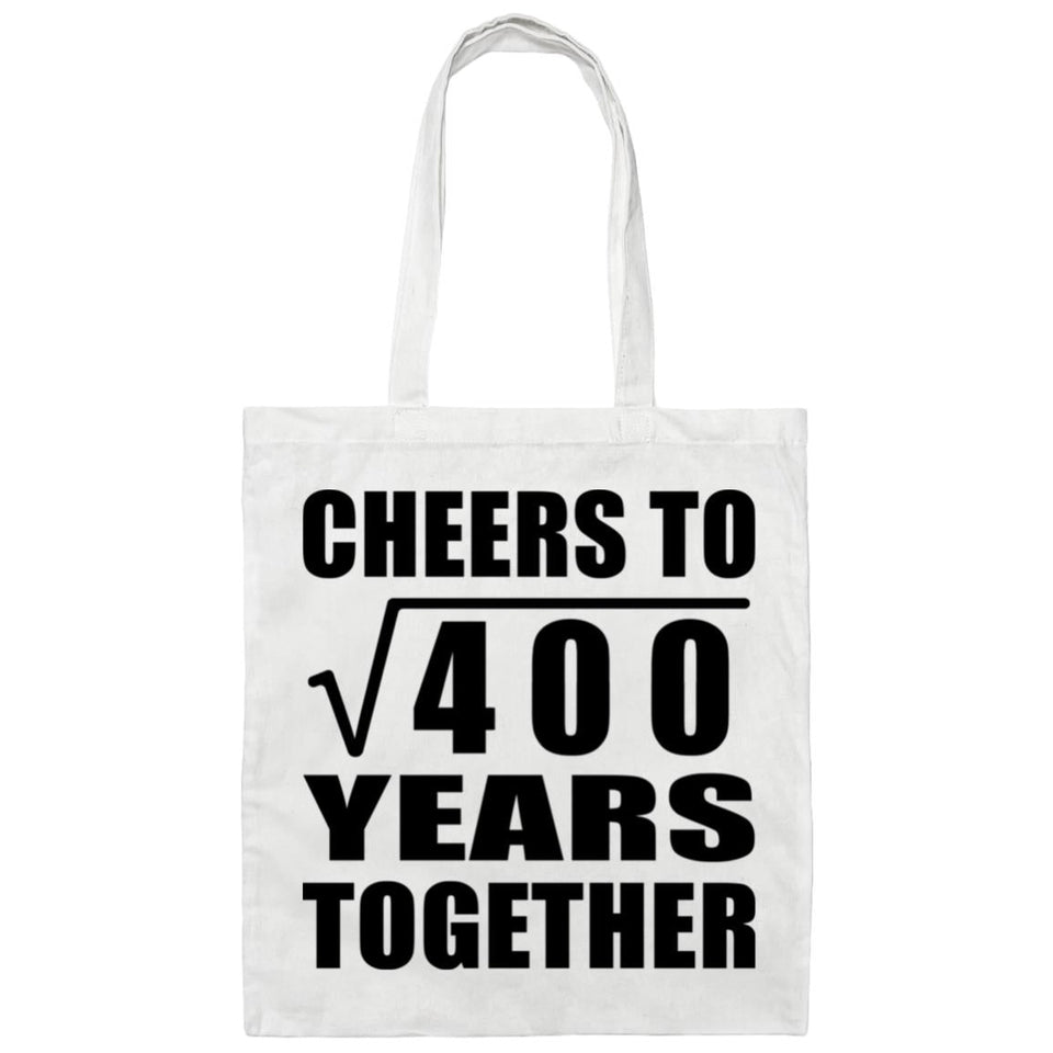 20th Anniversary Cheers To Square Root of 400 Years Together - Tote Bag White