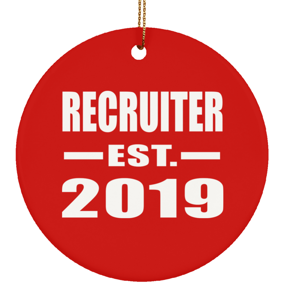 Recruiter Established EST. 2019 - Circle Ornament