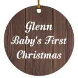 Glenn Baby's First Christmas - Circle Ornament D