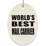 World's Best Mail Carrier - Oval Ornament
