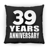 39th Anniversary 39 Years - Throw Pillow Black