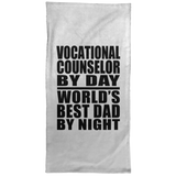 Vocational Counselor By Day World's Best Dad By Night - Hand Towel