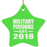 Military Personnel Established EST. 2018 - Star Ornament