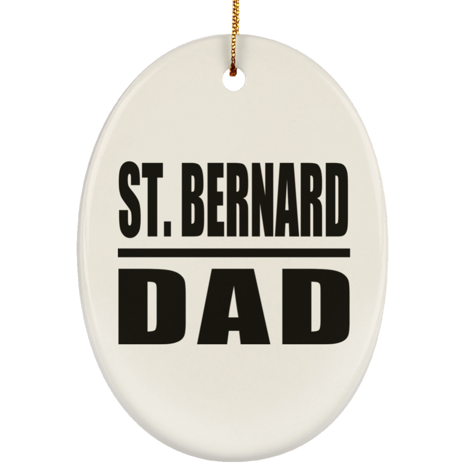 St. Bernard Dad - Oval Ornament