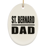 St. Bernard Dad - Oval Ornament