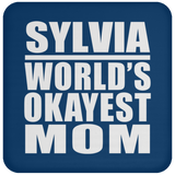 Sylvia World's Okayest Mom - Drink Coaster