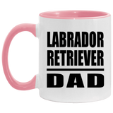 Labrador Retriever Dad - 11oz Accent Mug Pink