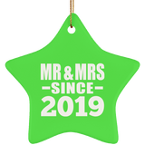5th Anniversary Mr & Mrs Since 2019 - Star Ornament