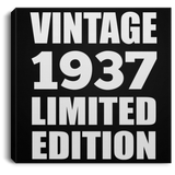 87th Birthday Vintage 1937 Limited Edition - Canvas Square