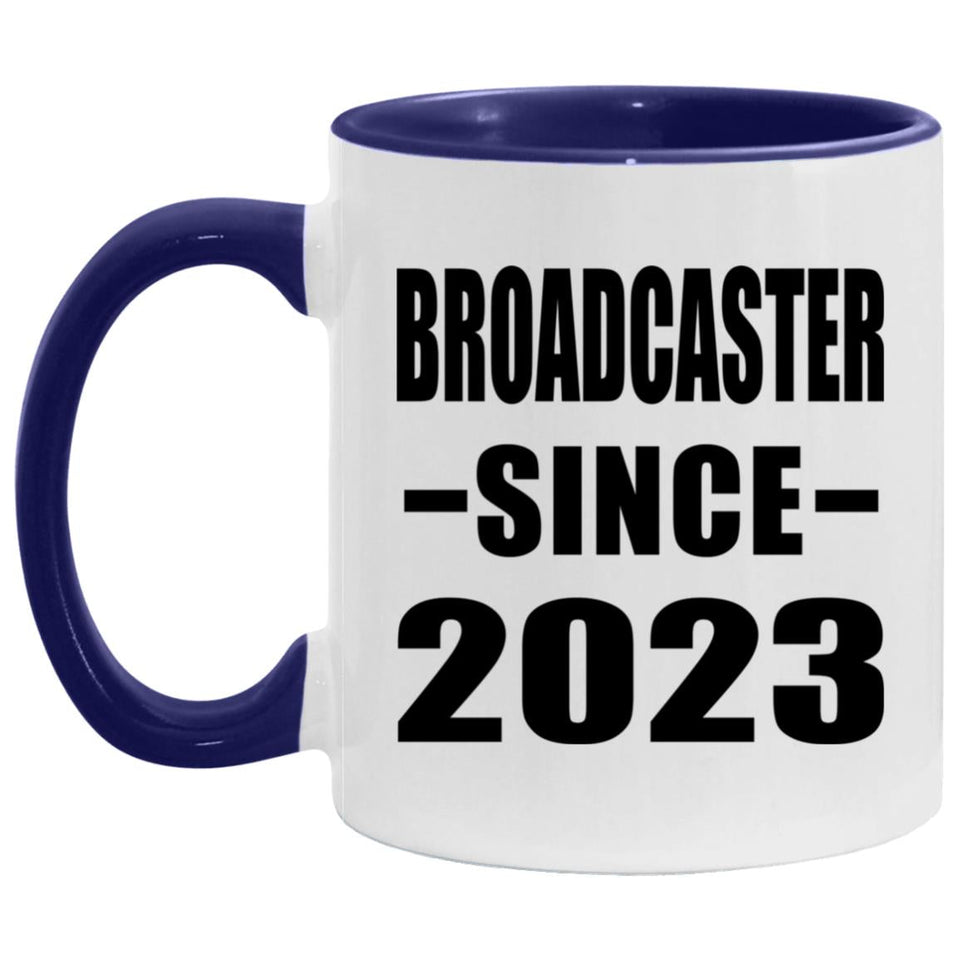 Broadcaster Since 2023 - 11oz Accent Mug Purple