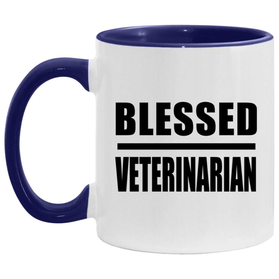 Blessed Veterinarian - 11oz Accent Mug Purple