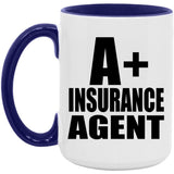 A+ Insurance Agent - 15oz Accent Mug Purple