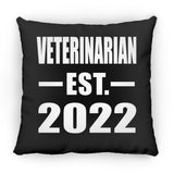 Veterinarian Established EST. 2022 - Throw Pillow Black