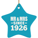 98th Anniversary Mr & Mrs Since 1926 - Star Ornament