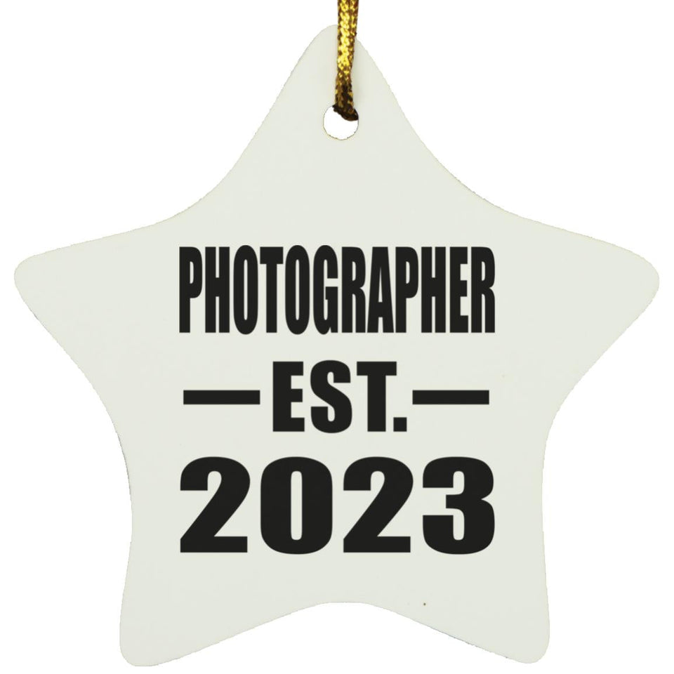 Photographer Established EST. 2023 - Star Ornament