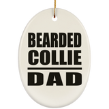 Bearded Collie Dad - Oval Ornament