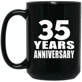 35th Anniversary 35 Years - 15 Oz Coffee Mug Black