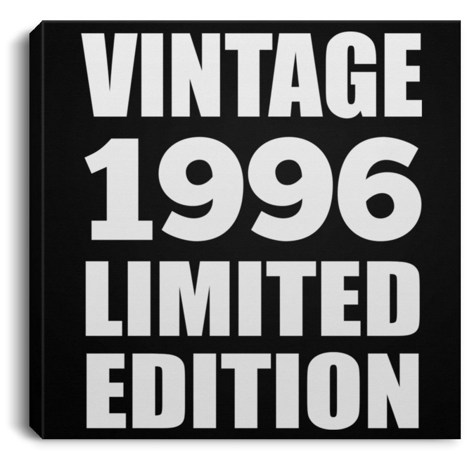 28th Birthday Vintage 1996 Limited Edition - Canvas Square