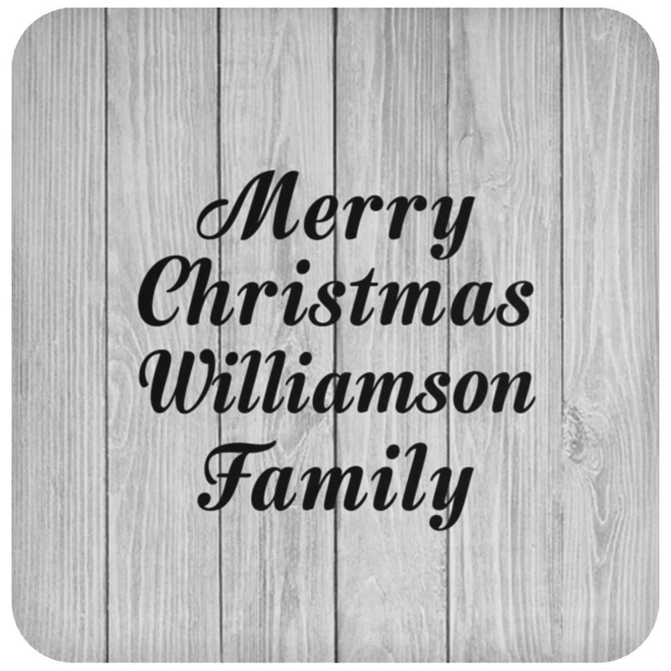 Merry Christmas Williamson Family - Drink Coaster F
