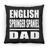English Springer Spaniel Dad - Throw Pillow Black