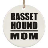 Basset Hound Mom - Circle Ornament