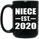 Niece Established EST. 2020 - 15oz Coffee Mug Black