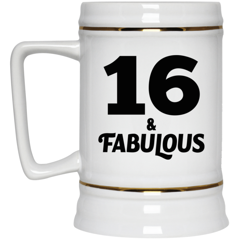 16th Birthday 16 & Fabulous - Beer Stein