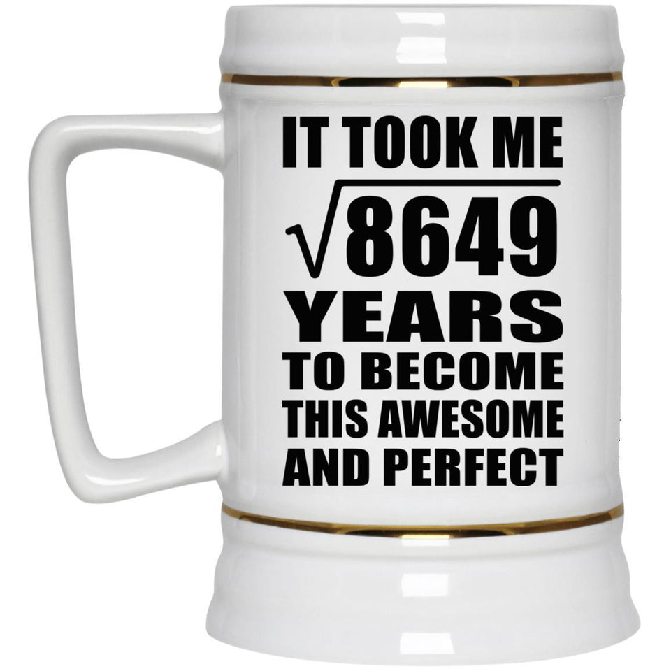 93rd Birthday Took Square Root of 8649 Years To Awesome - Beer Stein