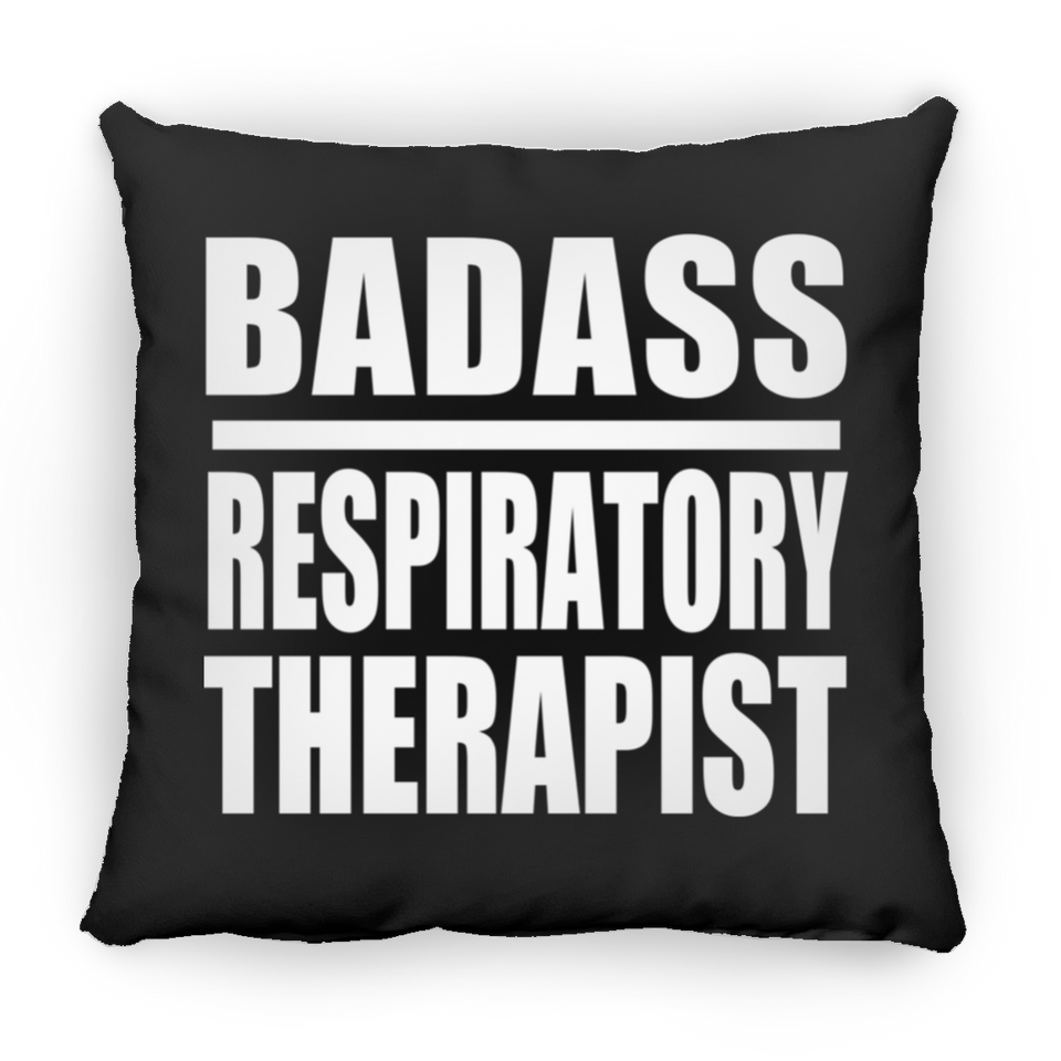Badass Respiratory Therapist - Throw Pillow Black