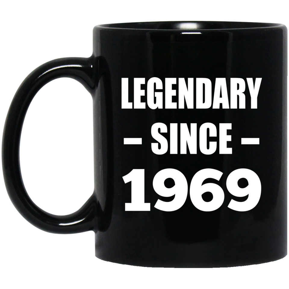 55th Birthday Legendary Since 1969 - 11oz Coffee Mug Black