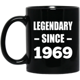 55th Birthday Legendary Since 1969 - 11oz Coffee Mug Black