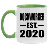 Dockworker Established EST. 2020 - 11oz Accent Mug Green