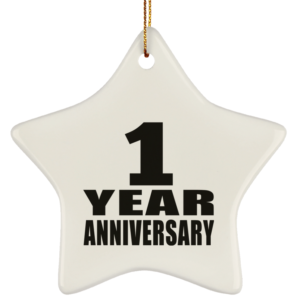 1st Anniversary 1 Year - Star Ornament