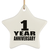 1st Anniversary 1 Year - Star Ornament