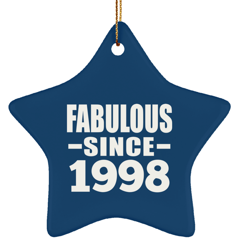 26th Birthday Fabulous Since 1998 - Star Ornament