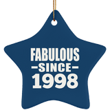 26th Birthday Fabulous Since 1998 - Star Ornament