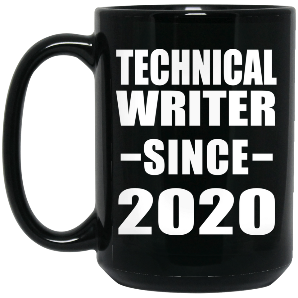 Technical Writer Since 2020 - 15oz Coffee Mug Black