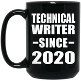Technical Writer Since 2020 - 15oz Coffee Mug Black