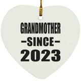 Grandmother Since 2023 - Heart Ornament