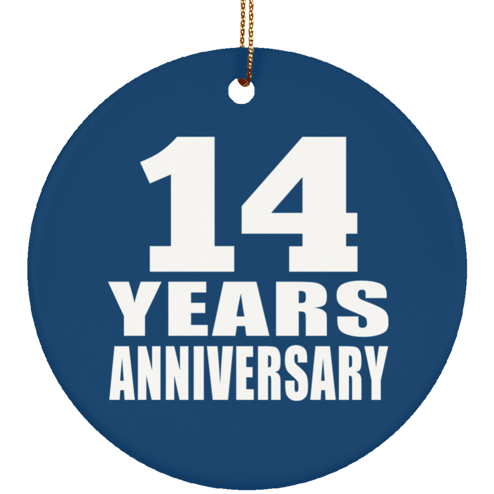 14th Anniversary 14 Years Anniversary - Circle Ornament