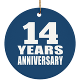 14th Anniversary 14 Years Anniversary - Circle Ornament