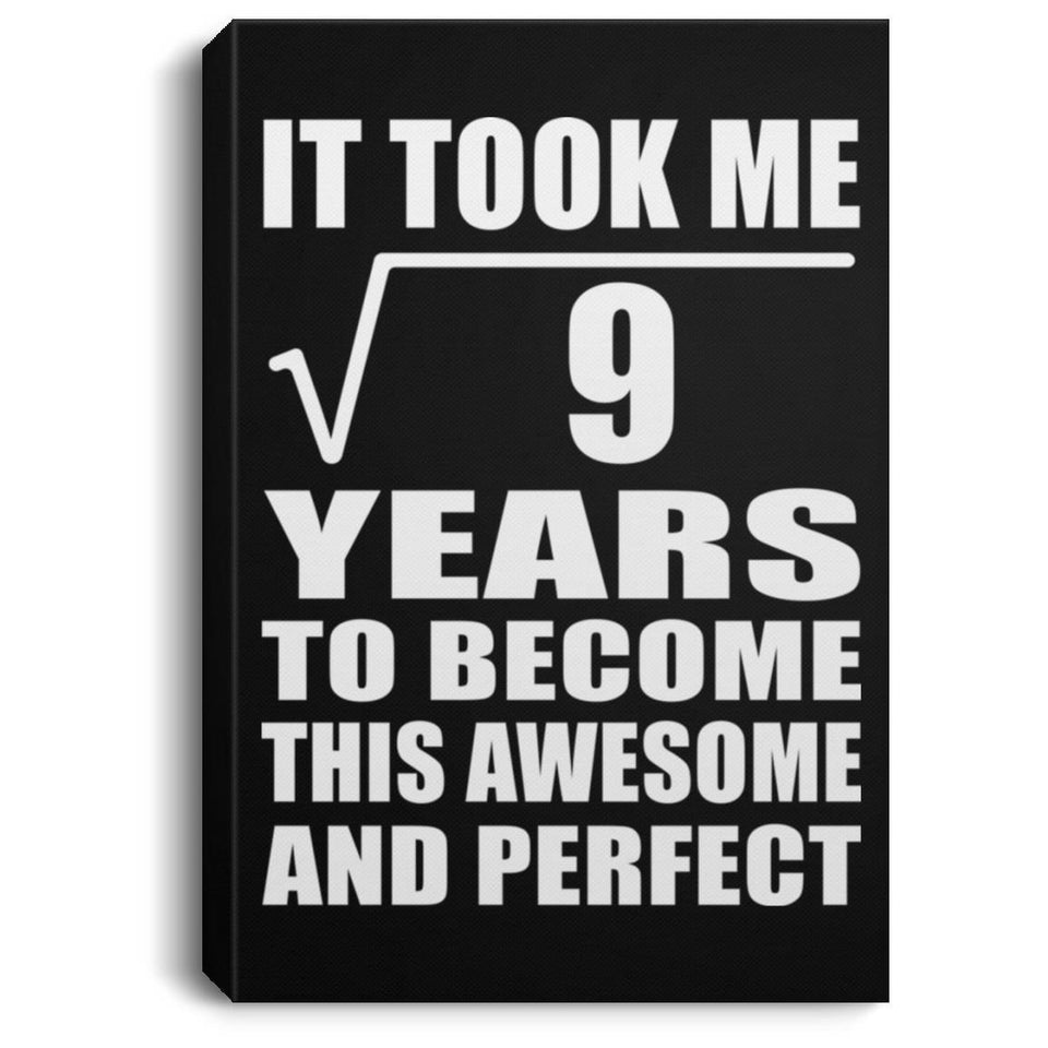 3rd Birthday Took Square Root of 9 Years To Awesome - Canvas Portrait
