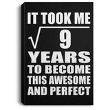 3rd Birthday Took Square Root of 9 Years To Awesome - Canvas Portrait