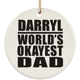 Darryl World's Okayest Dad - Circle Ornament