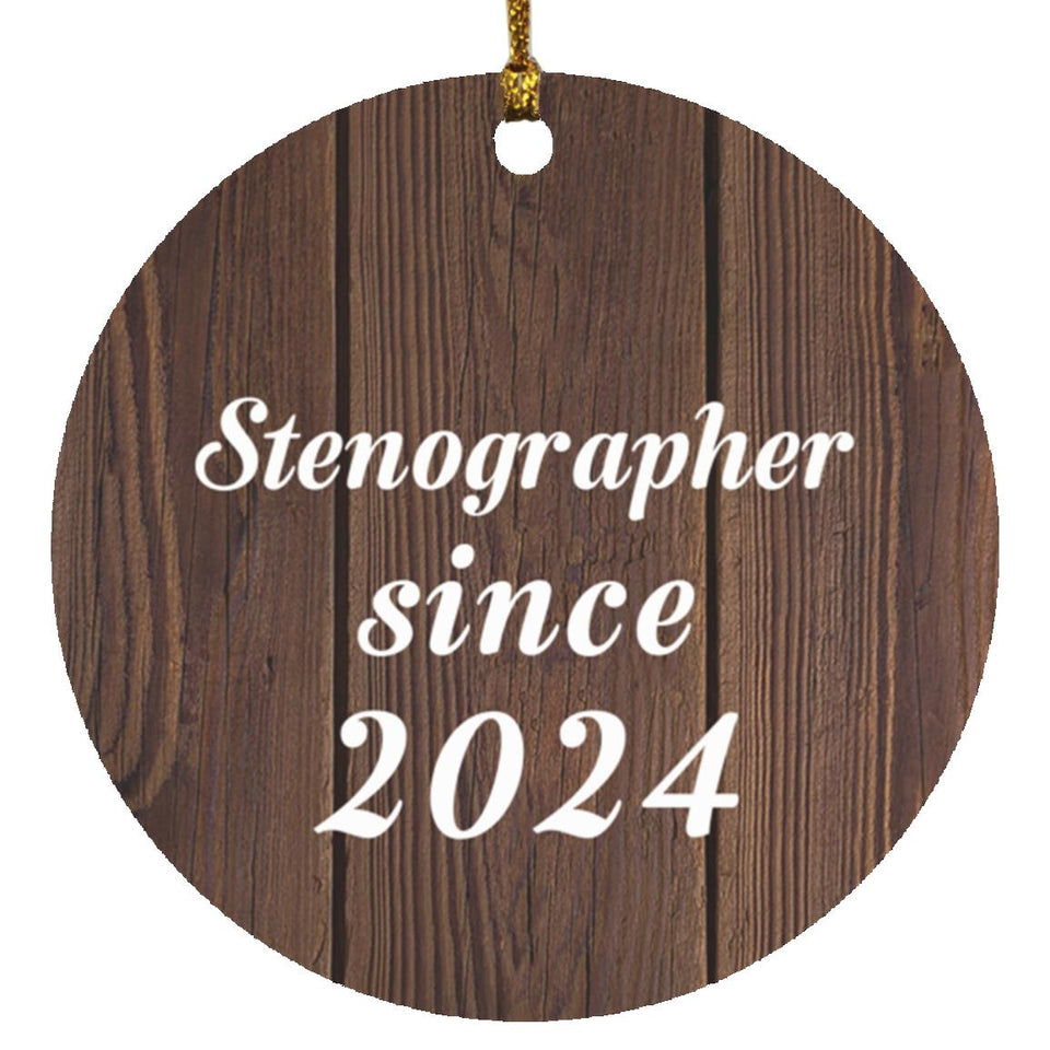 Stenographer Since 2024 - Circle Ornament D