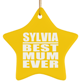 Sylvia Best Mum Ever - Star Ornament