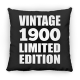 124th Birthday Vintage 1900 Limited Edition - Throw Pillow Black